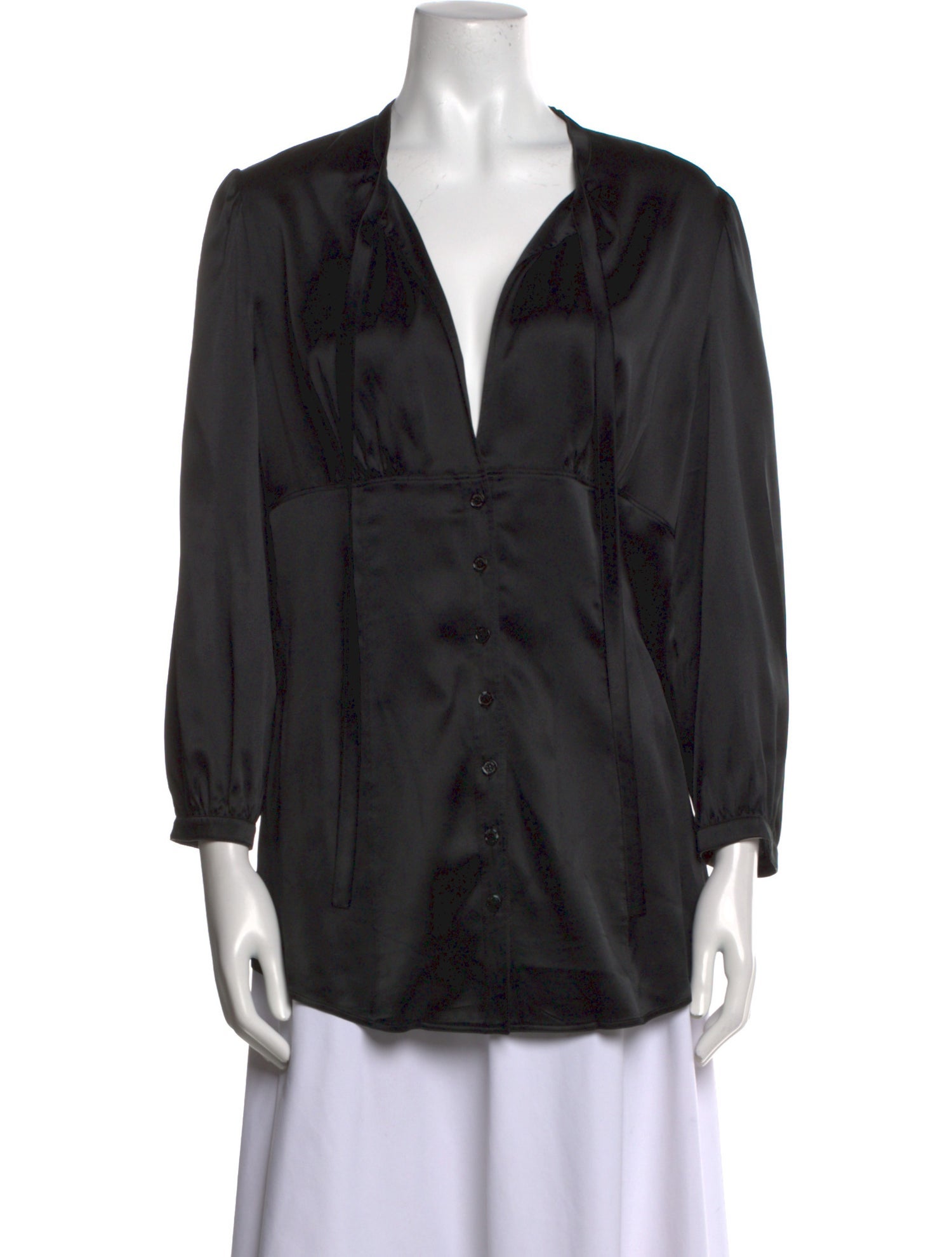 Burberry London Silk V-Neck Blouse