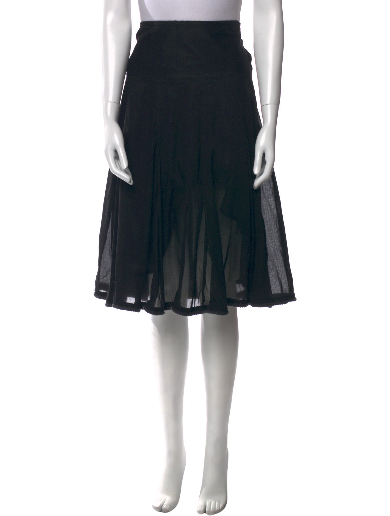 Burberry London Pleated Accents Knee-Length Skirt