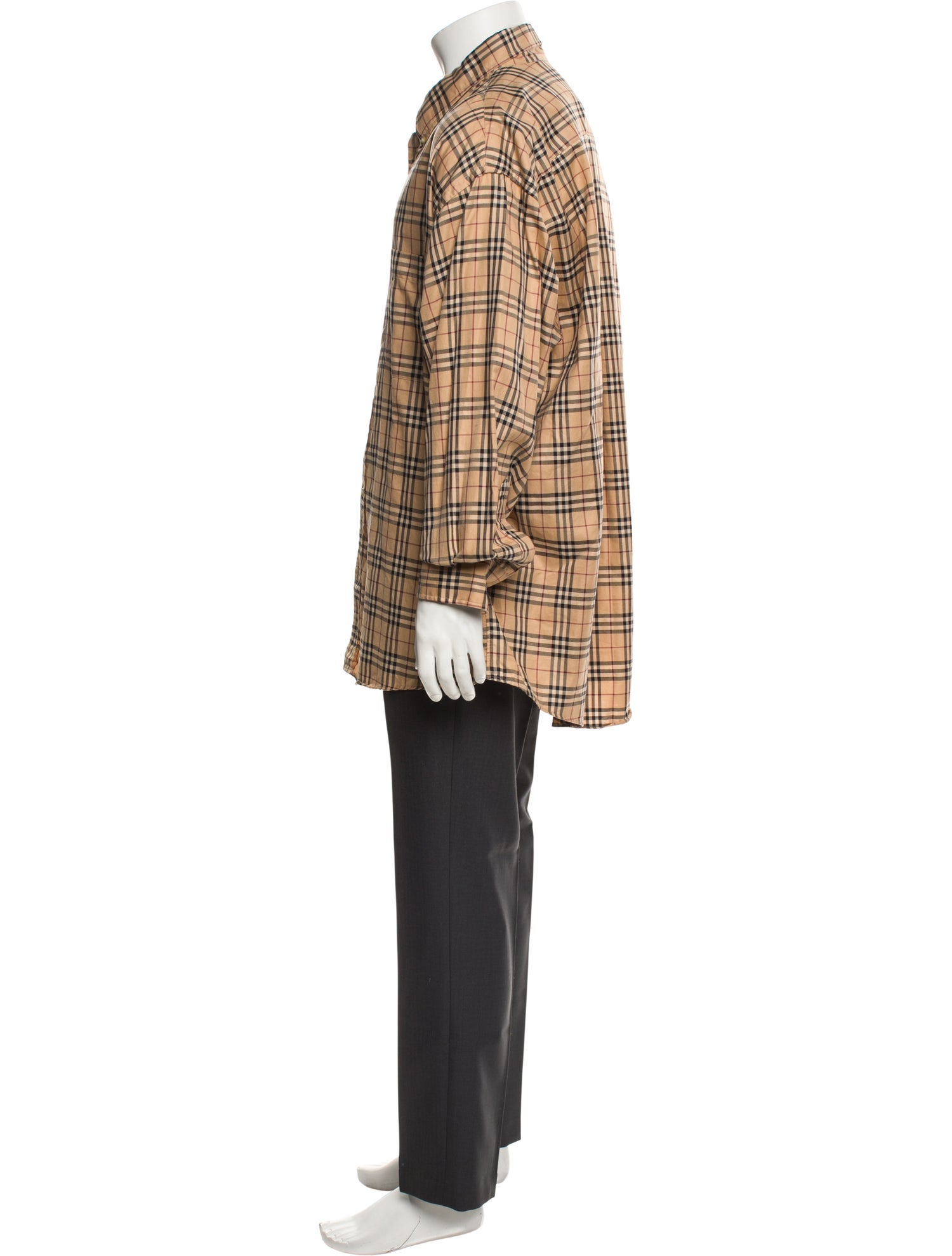 Burberry London House Check Pattern Long Sleeve Shirt