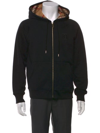 Burberry London Super Nova Check Pattern Crew Neck Hoodie