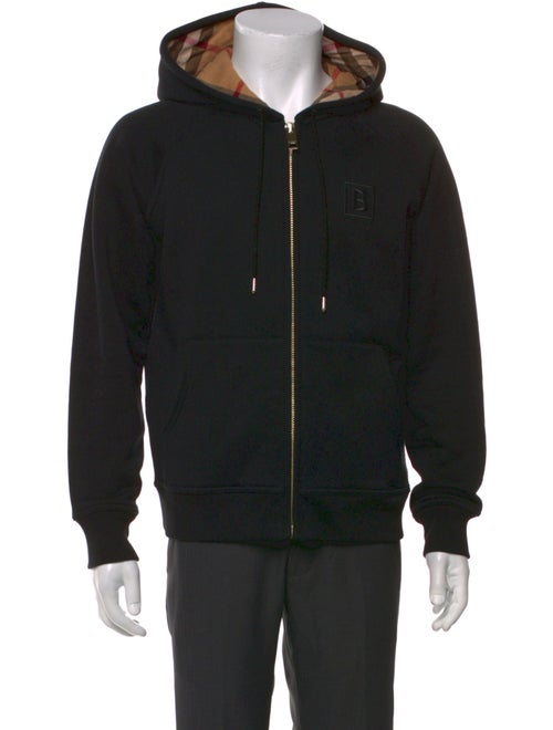 Burberry London Super Nova Check Pattern Crew Neck Hoodie