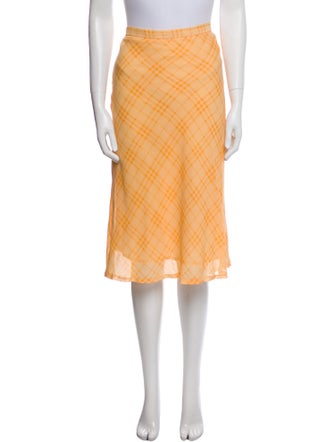 Burberry London Silk Knee-Length Skirt