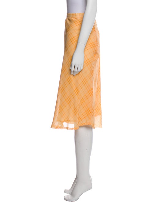 Burberry London Silk Knee-Length Skirt