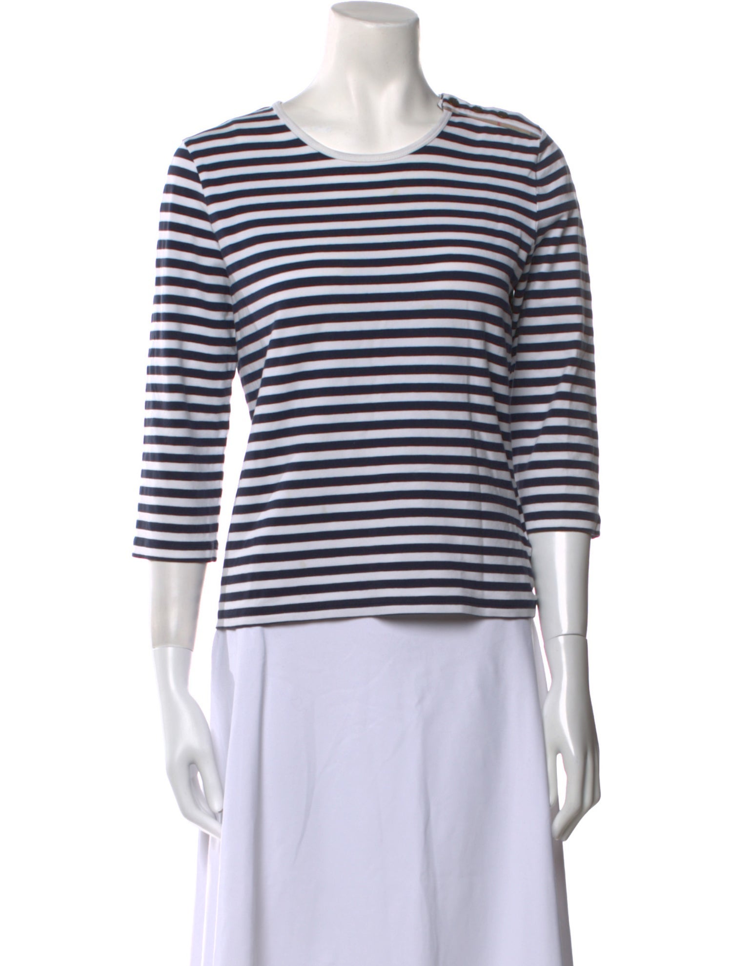 Burberry London Striped Crew Neck T-Shirt