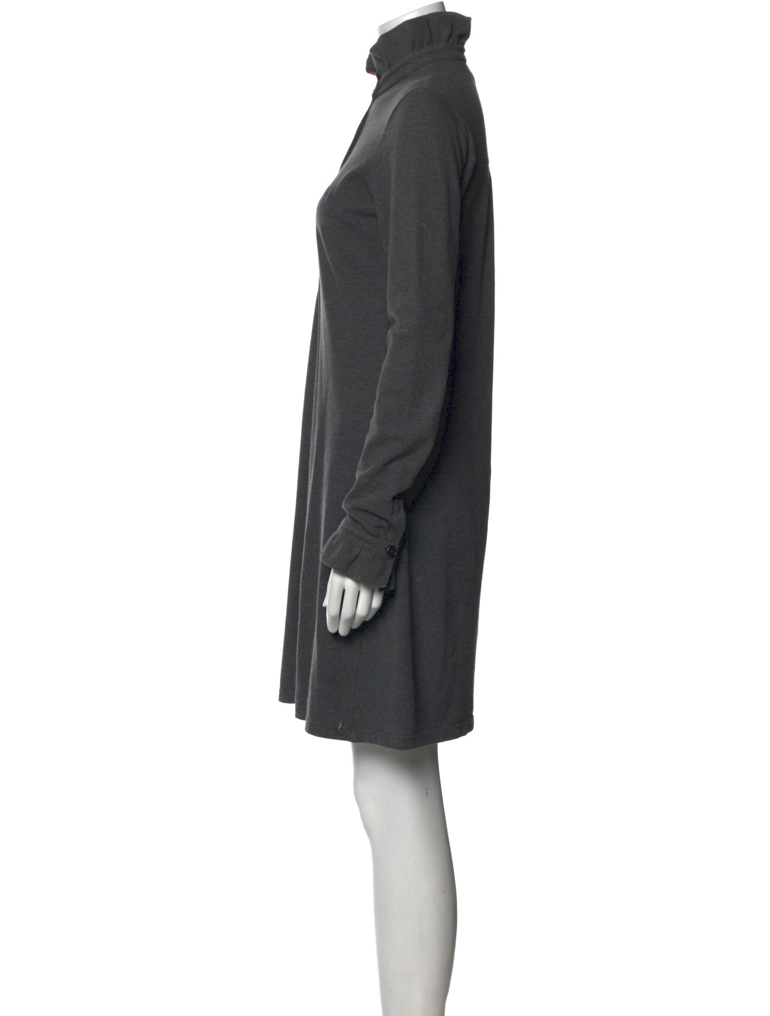 Burberry London Mock Neck Knee-Length Dress