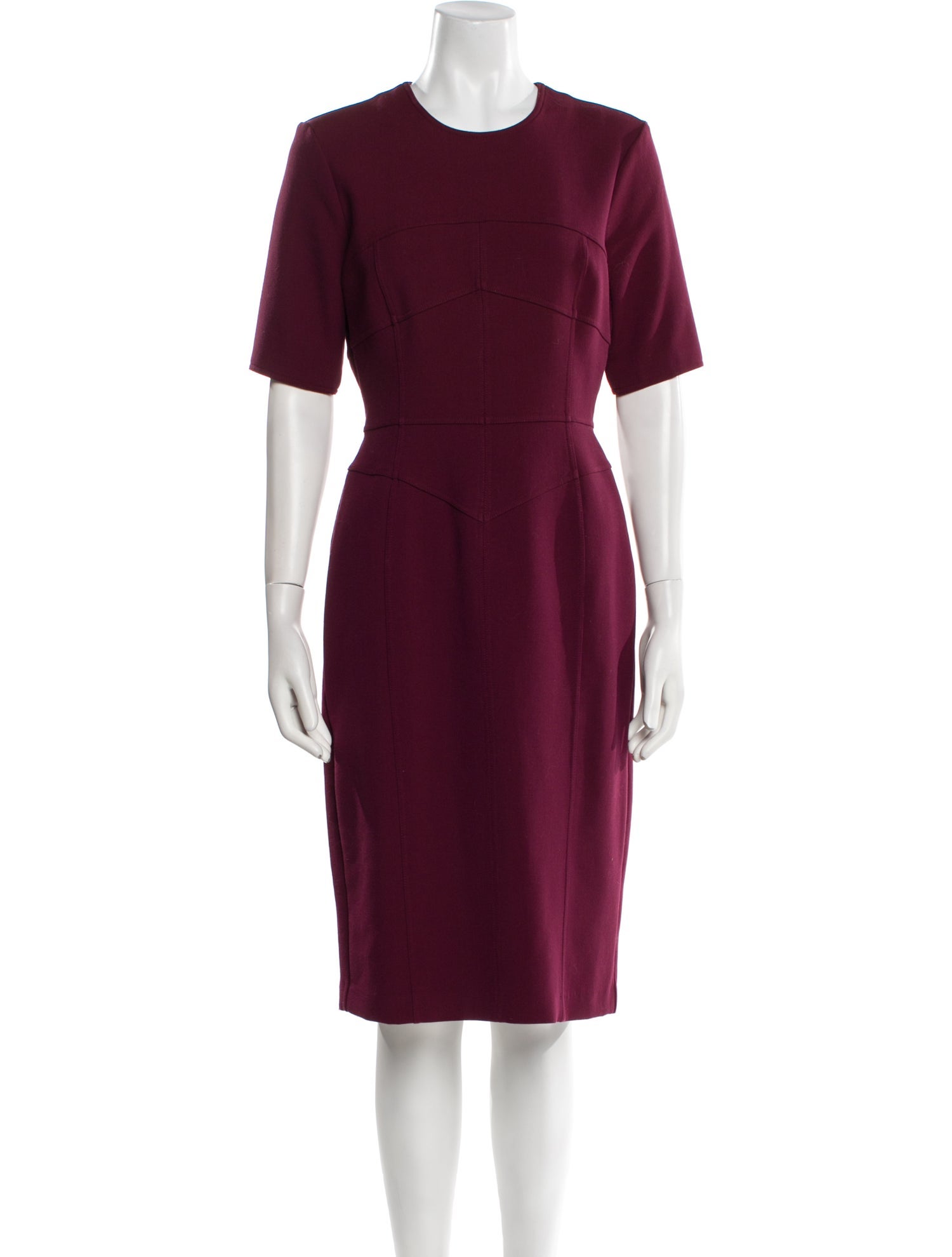 Burberry London Crew Neck Midi Length Dress