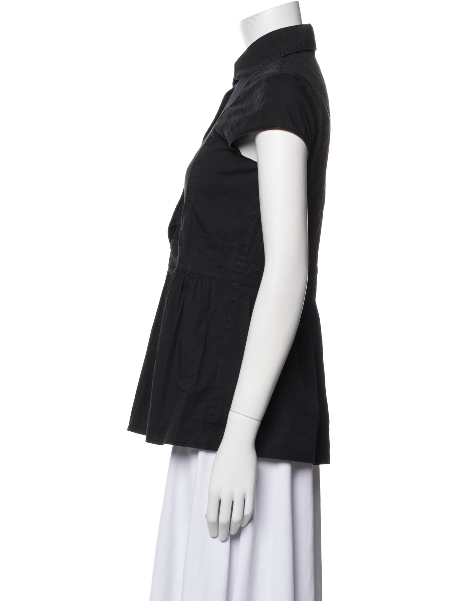 Burberry London Short Sleeve Button-Up Top