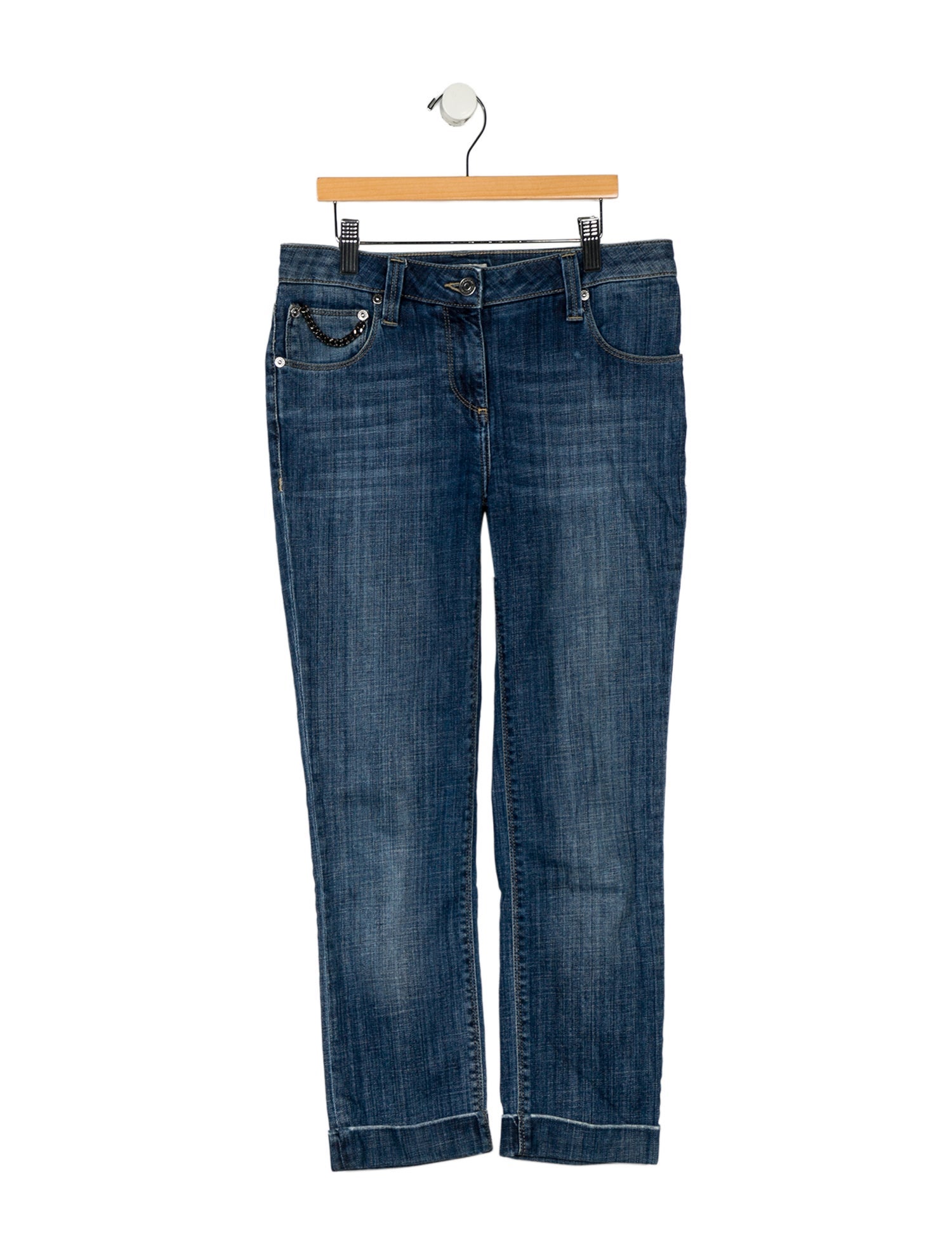 Burberry London Mid-Rise Straight Leg Jeans