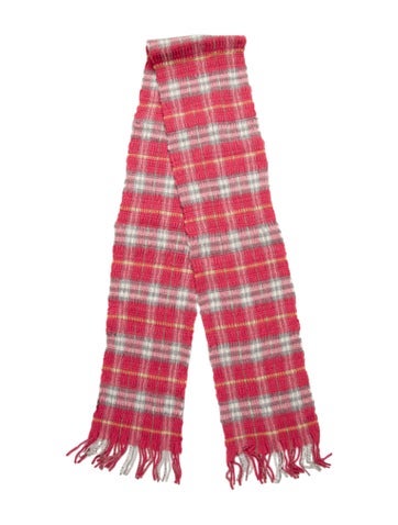 Burberry London Scarves and Shawls Cashmere Plaid Print Scarf