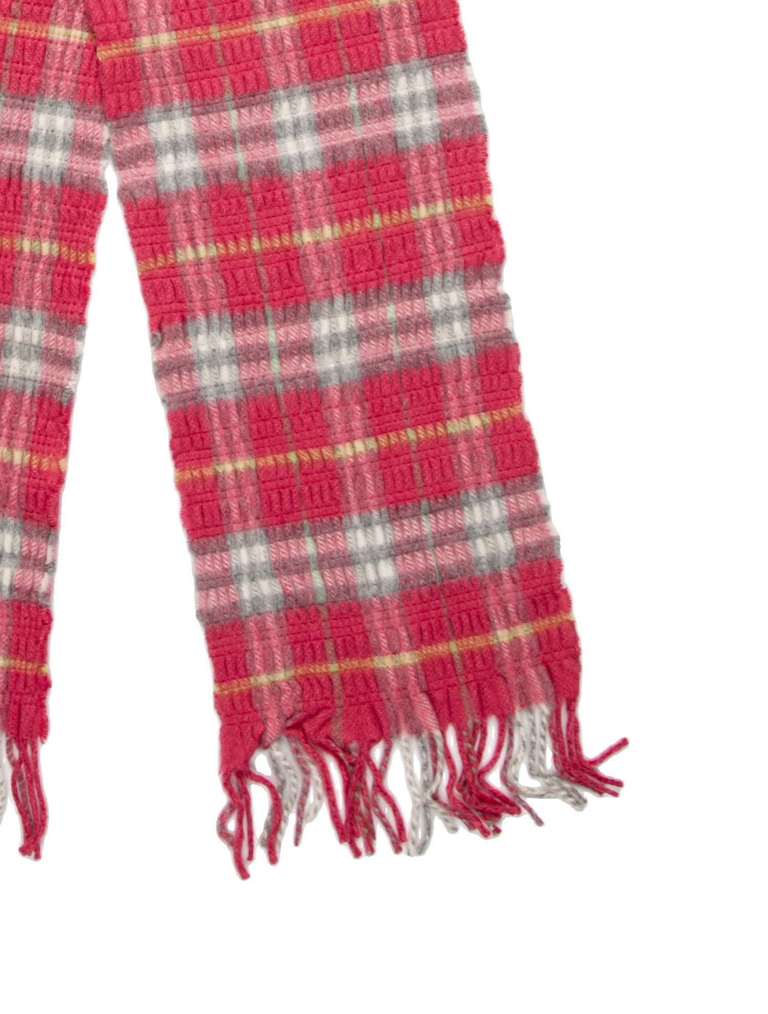 Burberry London Cashmere Plaid Print Scarf