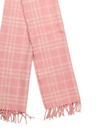 Burberry London Cashmere Plaid Print Scarf