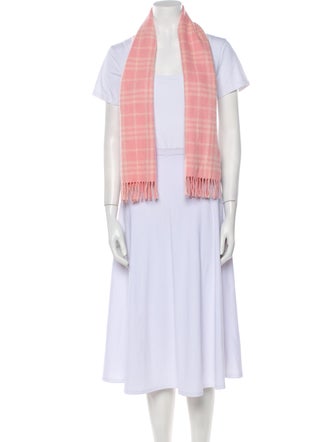 Burberry London Cashmere Plaid Print Scarf