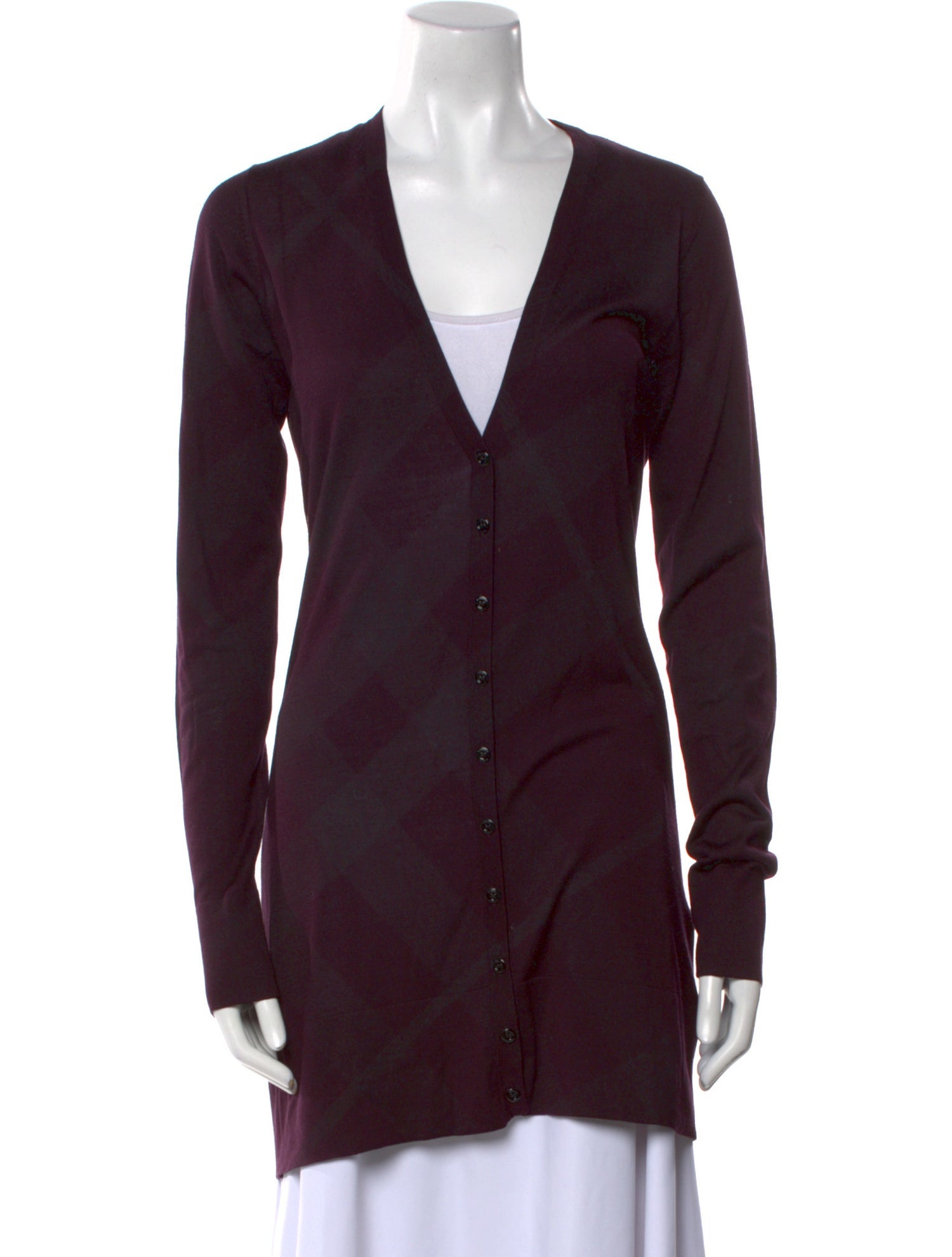 Burberry London Silk Colorblock Pattern Sweater