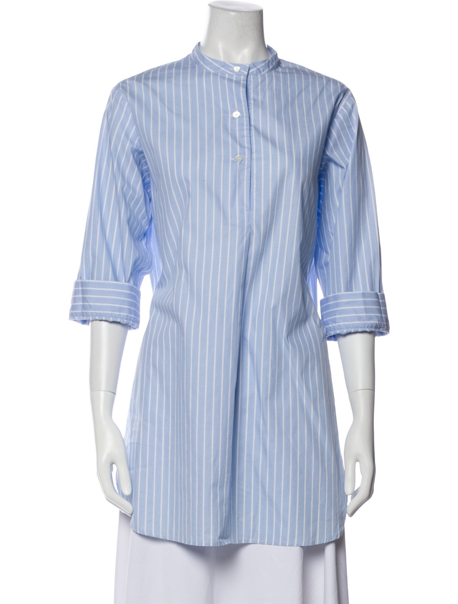 Burberry London Striped Mock Neck Tunic