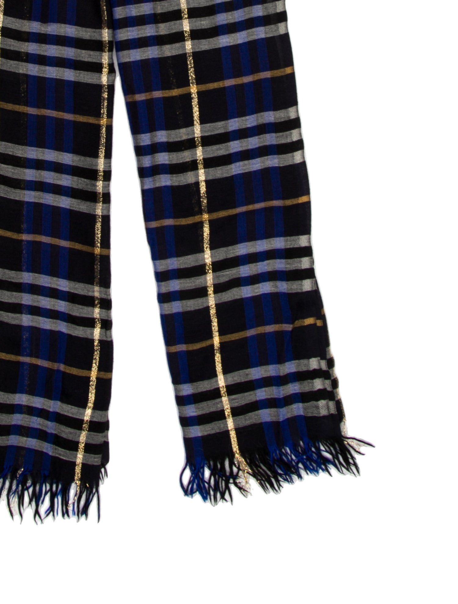 Burberry London Cashmere Plaid Print Scarf