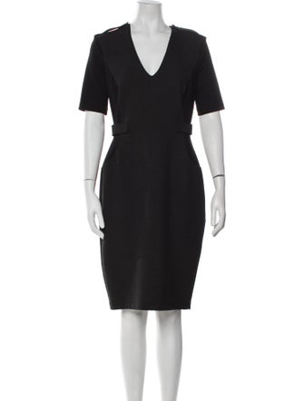 Burberry London V-Neck Knee-Length Dress