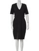 Burberry London V-Neck Knee-Length Dress