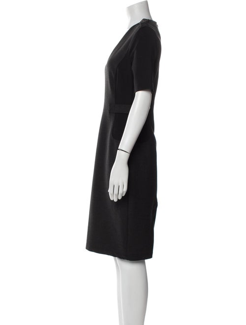 Burberry London V-Neck Knee-Length Dress