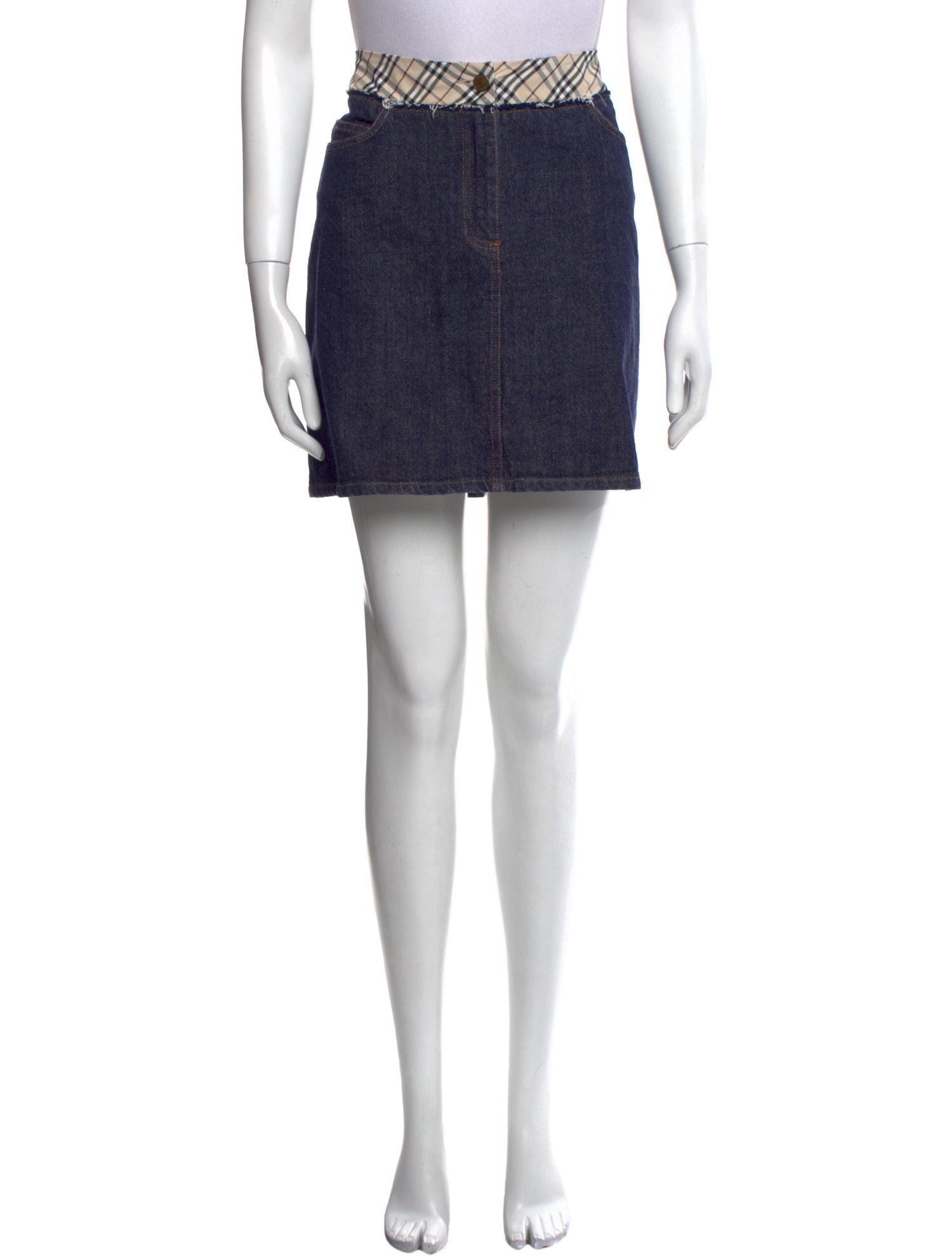 Burberry London Pleated Accents Mini Skirt