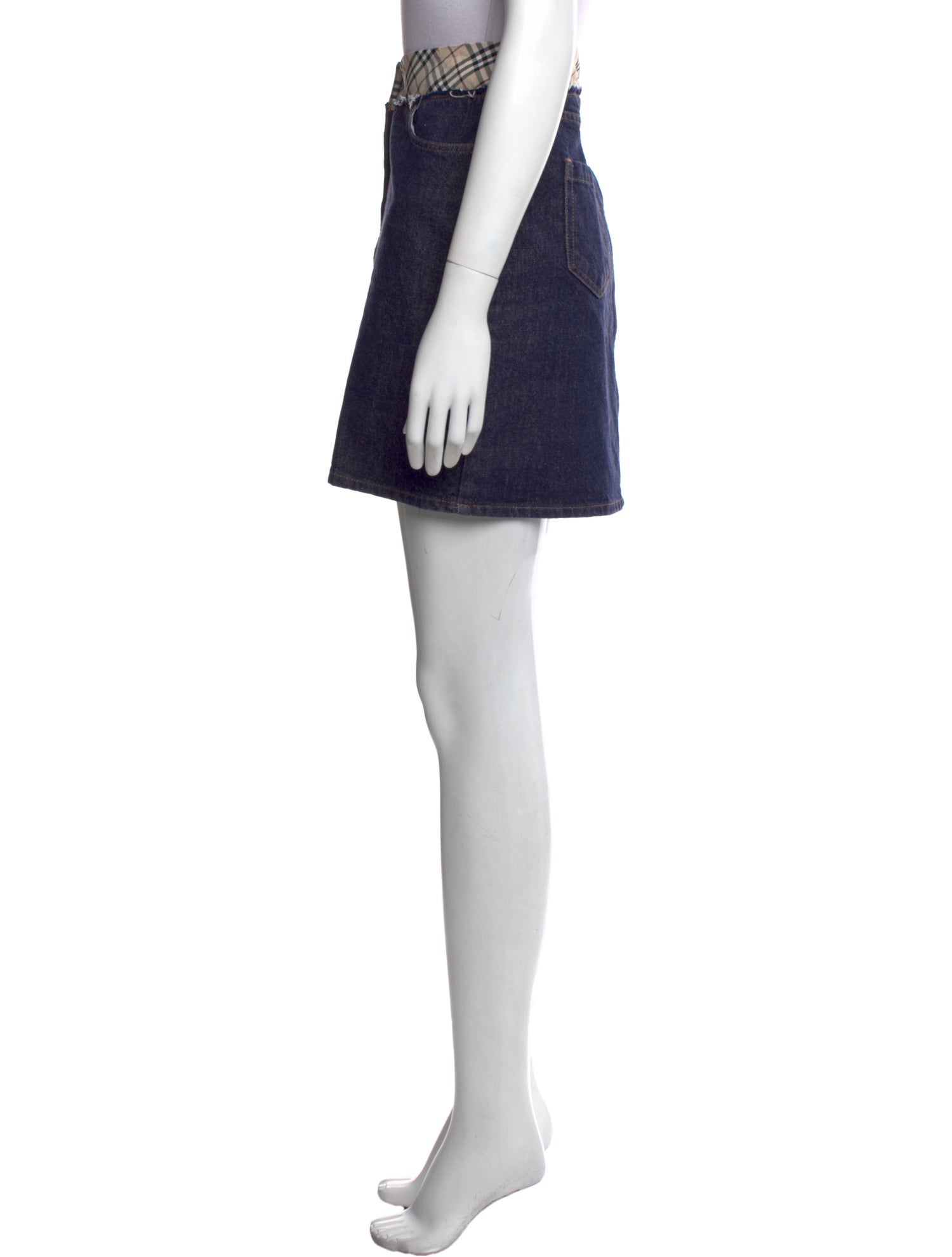 Burberry London Pleated Accents Mini Skirt