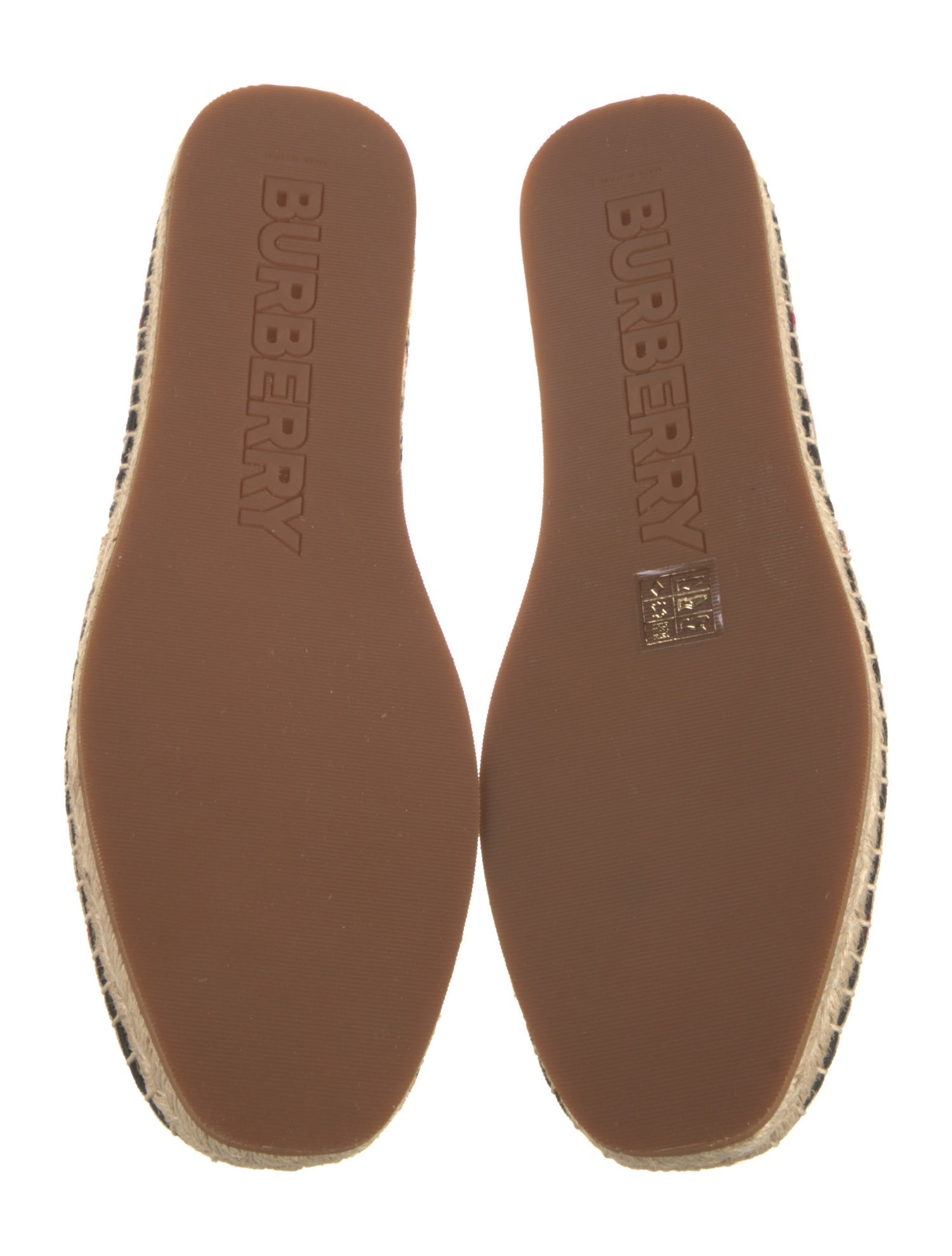 Burberry London Canvas Striped Espadrilles