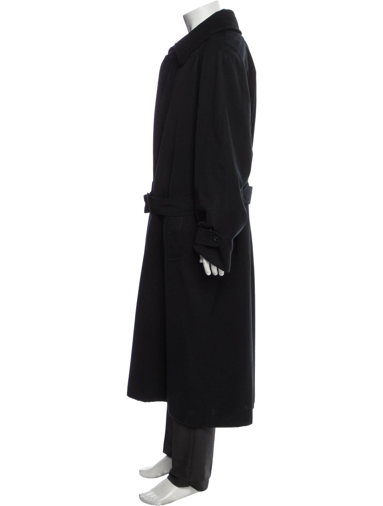 Burberry London Nova Check Pattern Wool Trench Coat