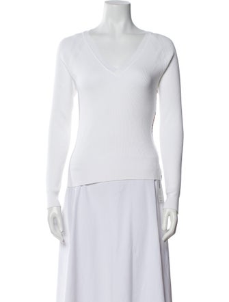 Burberry London V-Neck Long Sleeve Top