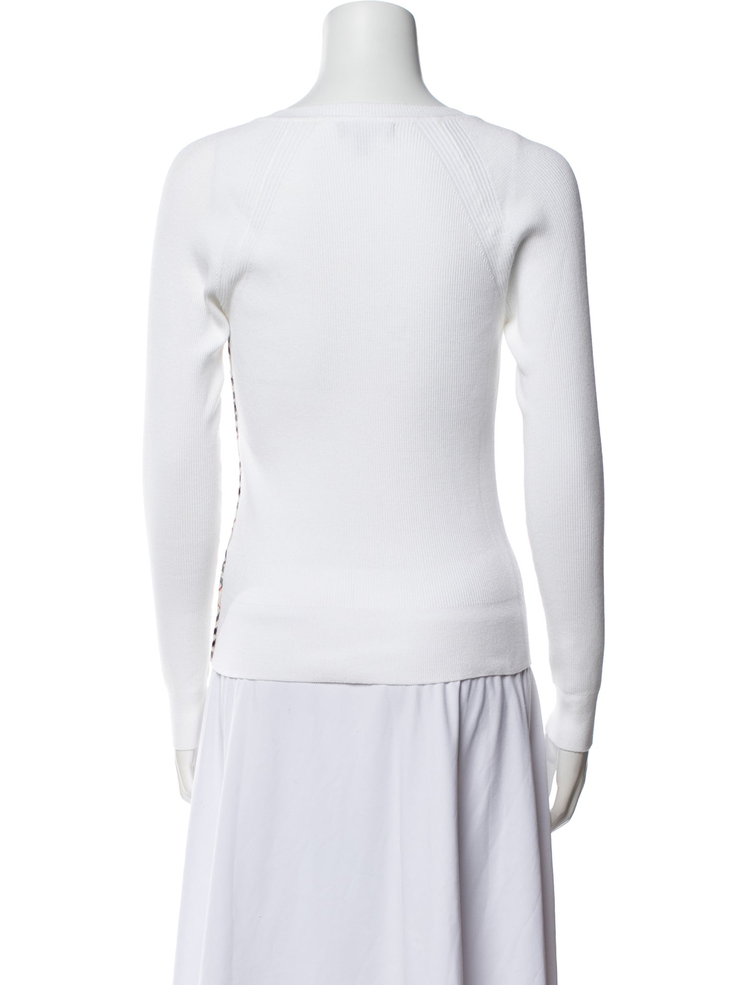 Burberry London V-Neck Long Sleeve Top