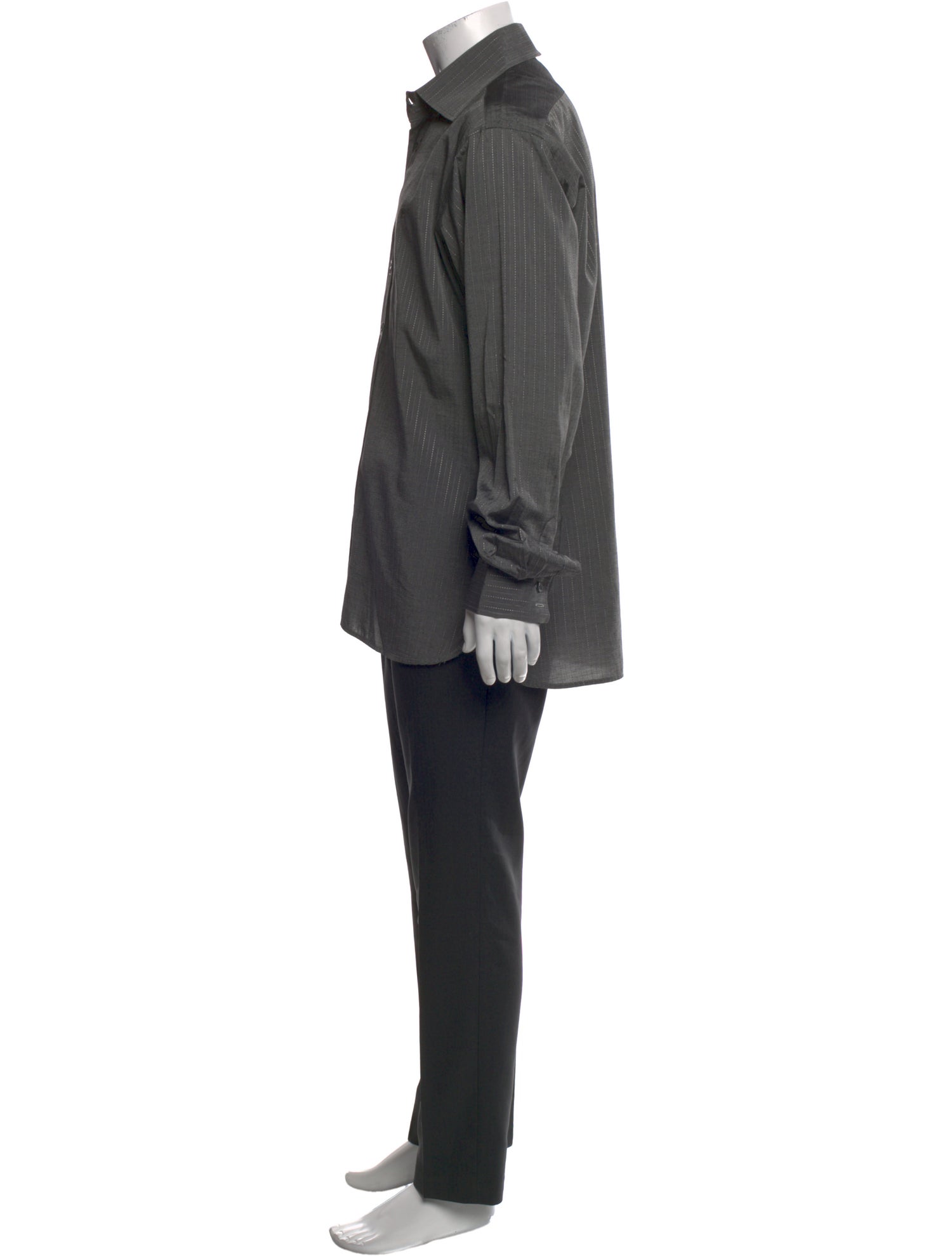 Burberry London Striped Long Sleeve Dress Shirt