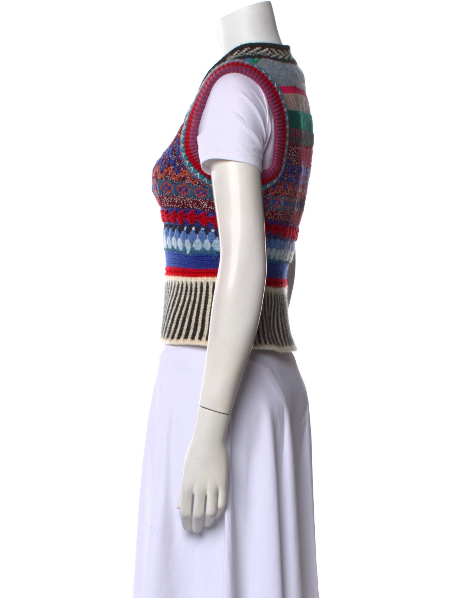 Burberry Striped V-Neck Sweater