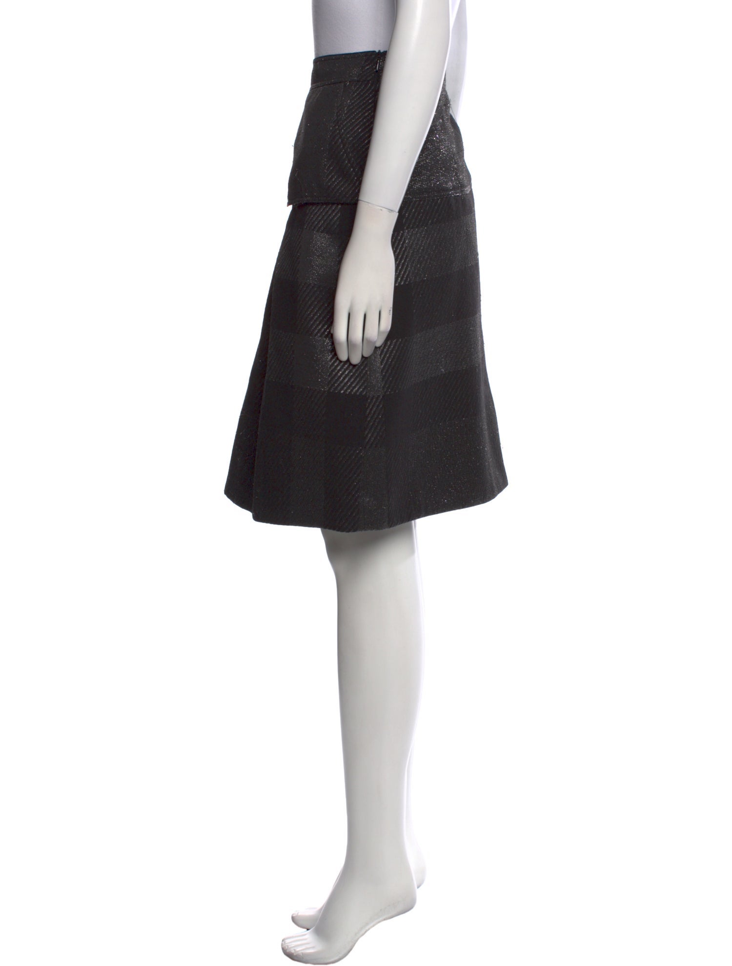 Burberry London Plaid Print Knee-Length Skirt