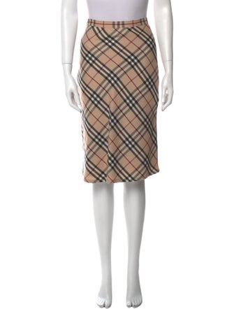 Burberry London Wool Knee-Length Skirt