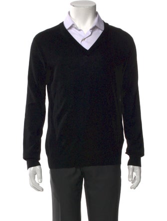 Burberry London Nova Check Pattern Merino Wool Pullover