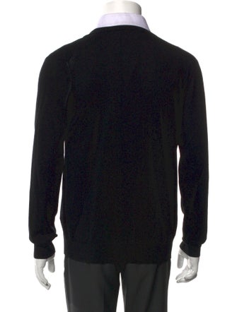 Burberry London Nova Check Pattern Merino Wool Pullover