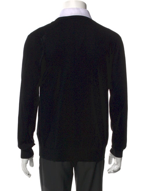 Burberry London Nova Check Pattern Merino Wool Pullover