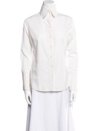 Burberry London Long Sleeve Button-Up Top