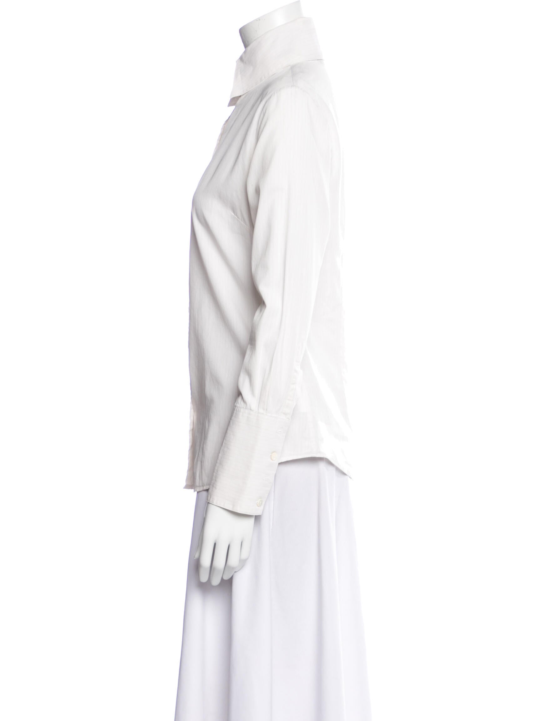 Burberry London Long Sleeve Button-Up Top