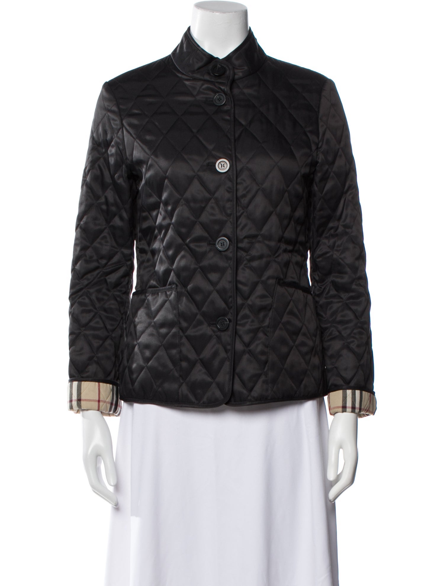 Burberry London Plaid Print Evening Jacket