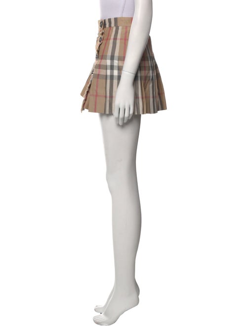 Burberry London Plaid Print Mini Skirt