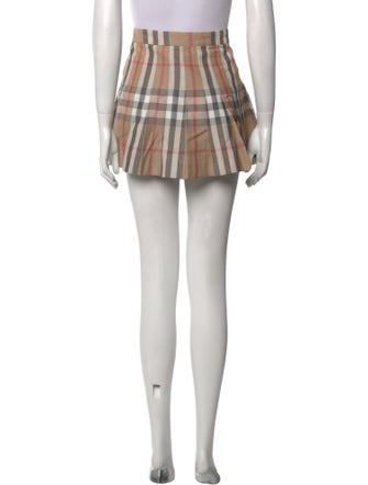Burberry London Plaid Print Mini Skirt