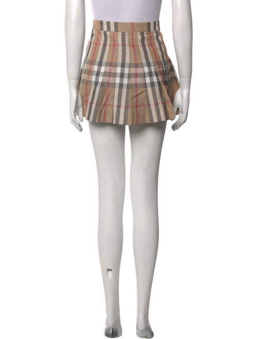Burberry London Plaid Print Mini Skirt