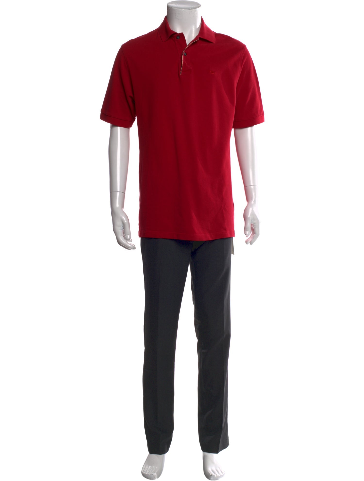 Burberry London Nova Check Pattern Collar Polo Shirt