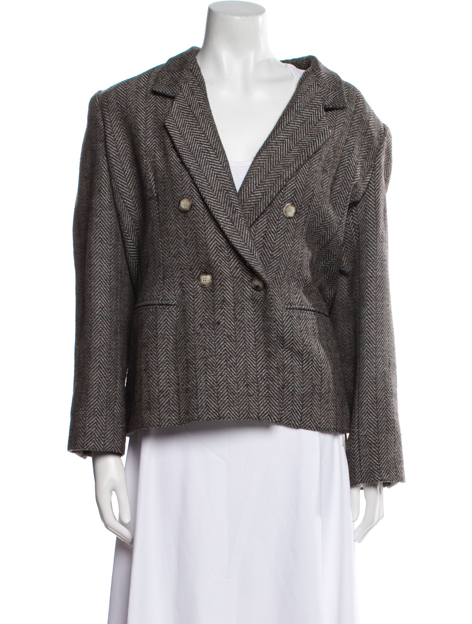 Burberry London Wool Printed Blazer