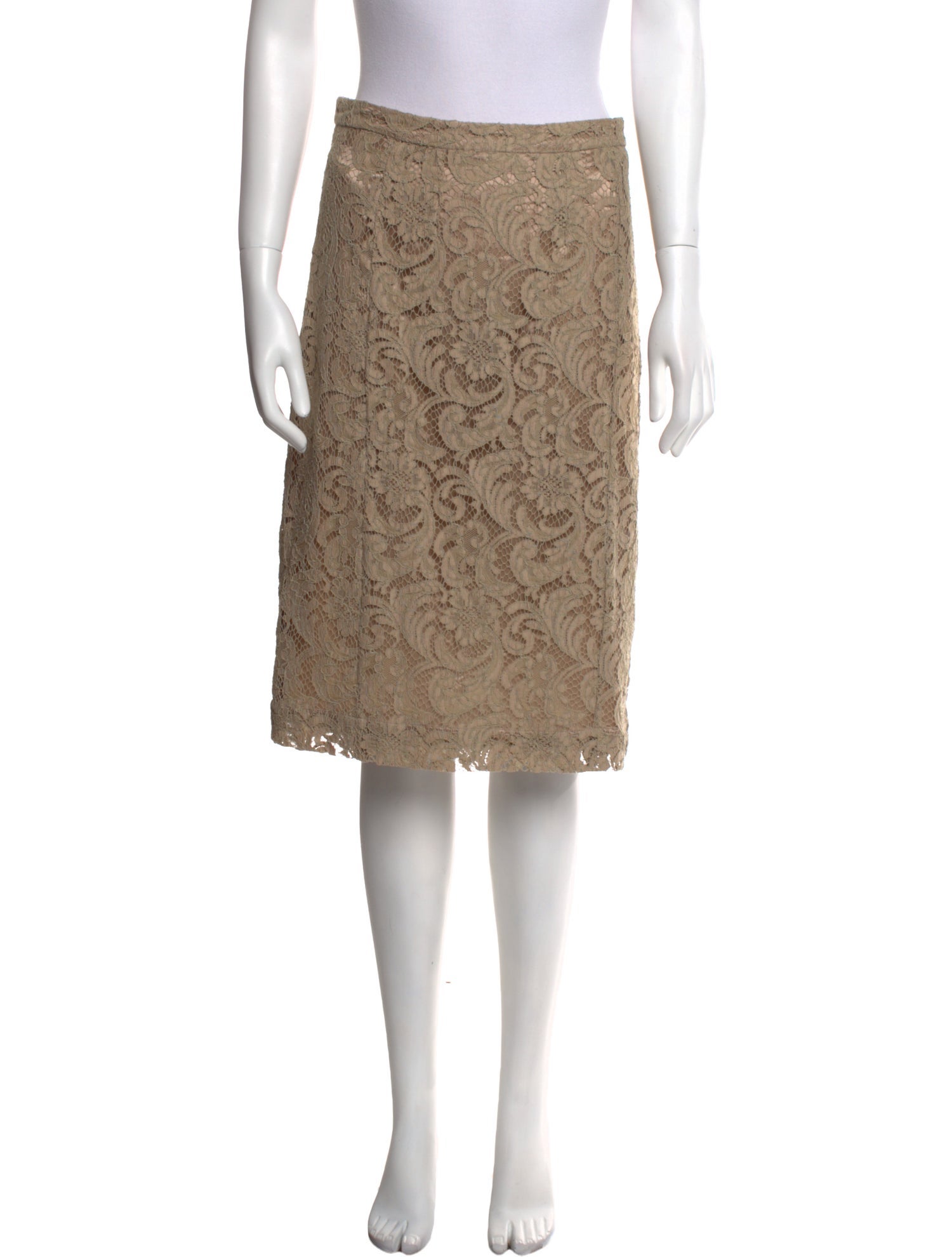 Burberry London Lace Pattern Knee-Length Skirt