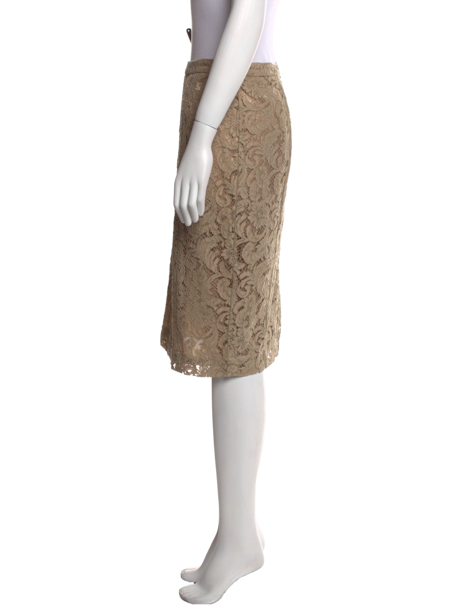 Burberry London Lace Pattern Knee-Length Skirt