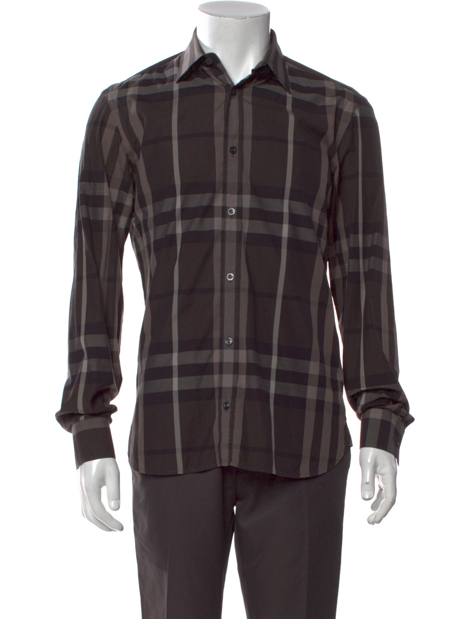 Burberry London House Check Pattern Long Sleeve Shirt