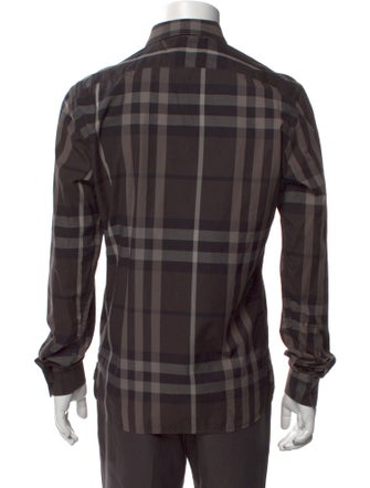 Burberry London House Check Pattern Long Sleeve Shirt