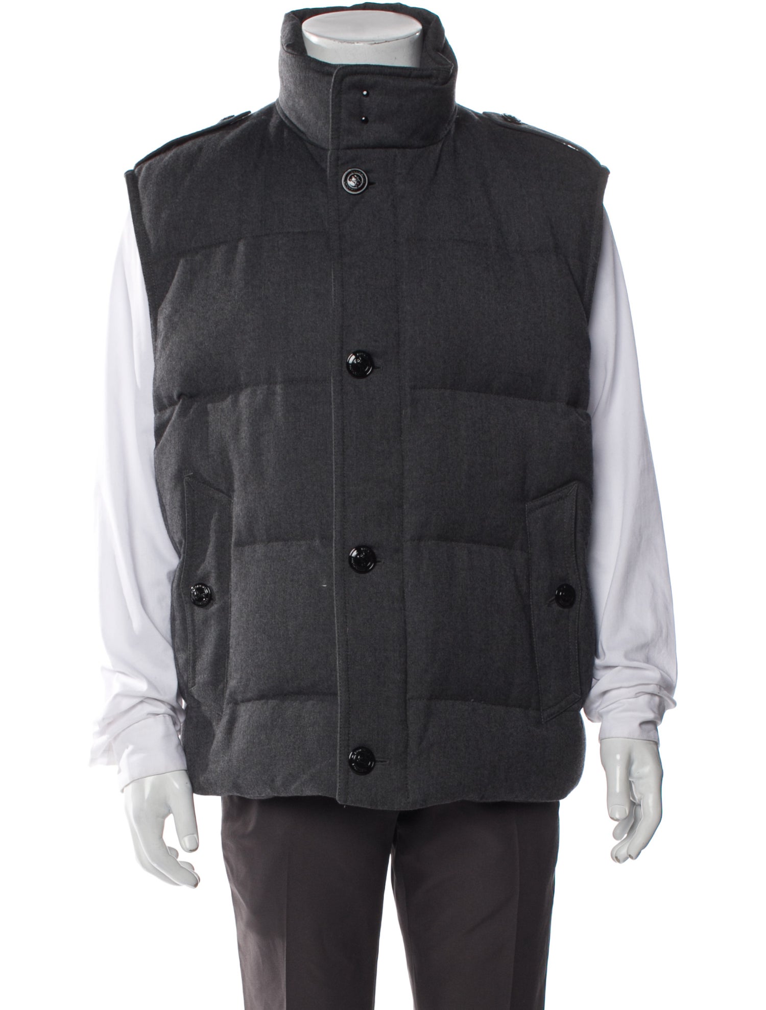 Burberry London Beat Check Pattern Virgin Wool Vest