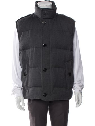 Burberry London Beat Check Pattern Virgin Wool Vest