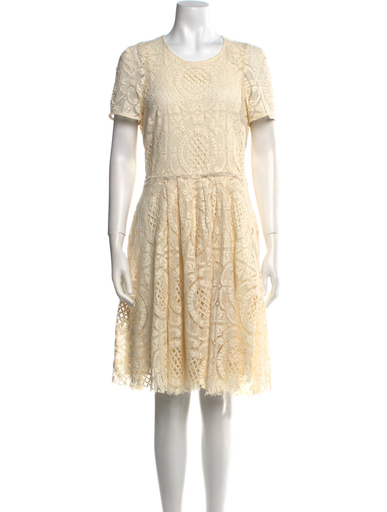 Burberry London Scoop Neck Knee-Length Dress